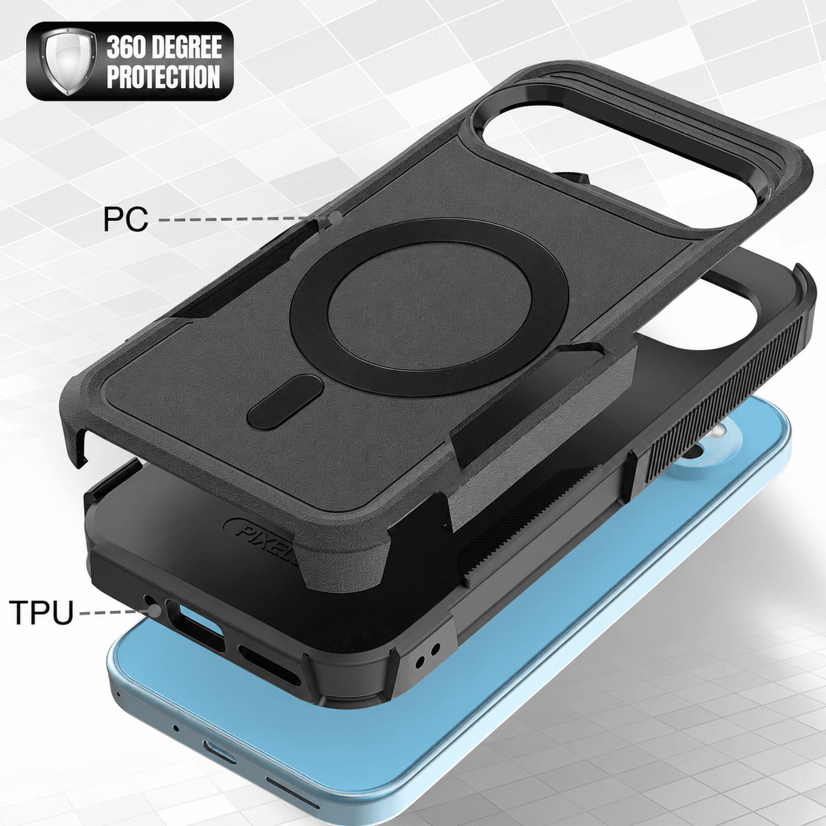 Google Pixel 9 Pro MagSafe Rugged Case for Protection