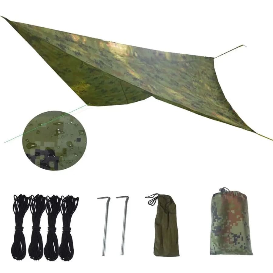 Green Tarp - 2.3m x 2.1m Waterproof  Outdoor Shelter