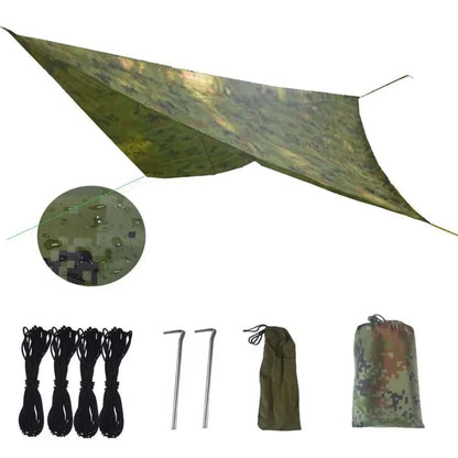 Green Tarp - 2.3m x 2.1m Waterproof  Outdoor Shelter