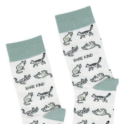 Save the Green Cat Bamboo Socks
