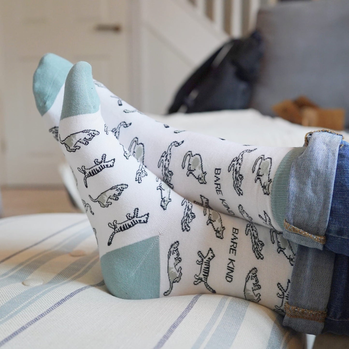 Save the Green Cat Bamboo Socks