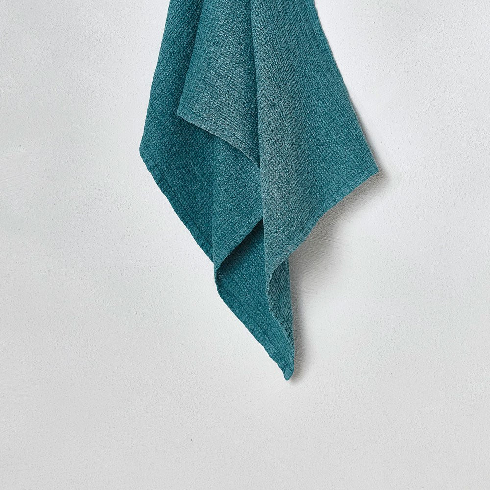 Stone Wash Linen Waffle Bath Sheet