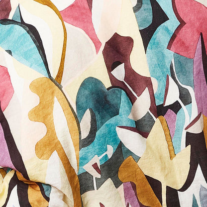 Pure Linen Quilted Throw