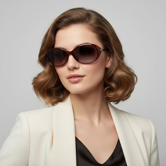 Polarized Gradient Lens Sunglasses 2515C6 RED