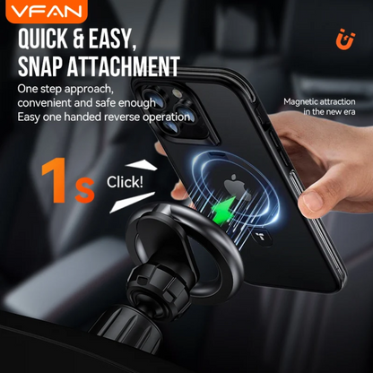 Magnetic Air Vent Phone Mount with 360° Rotation & Hook Locking (H09)