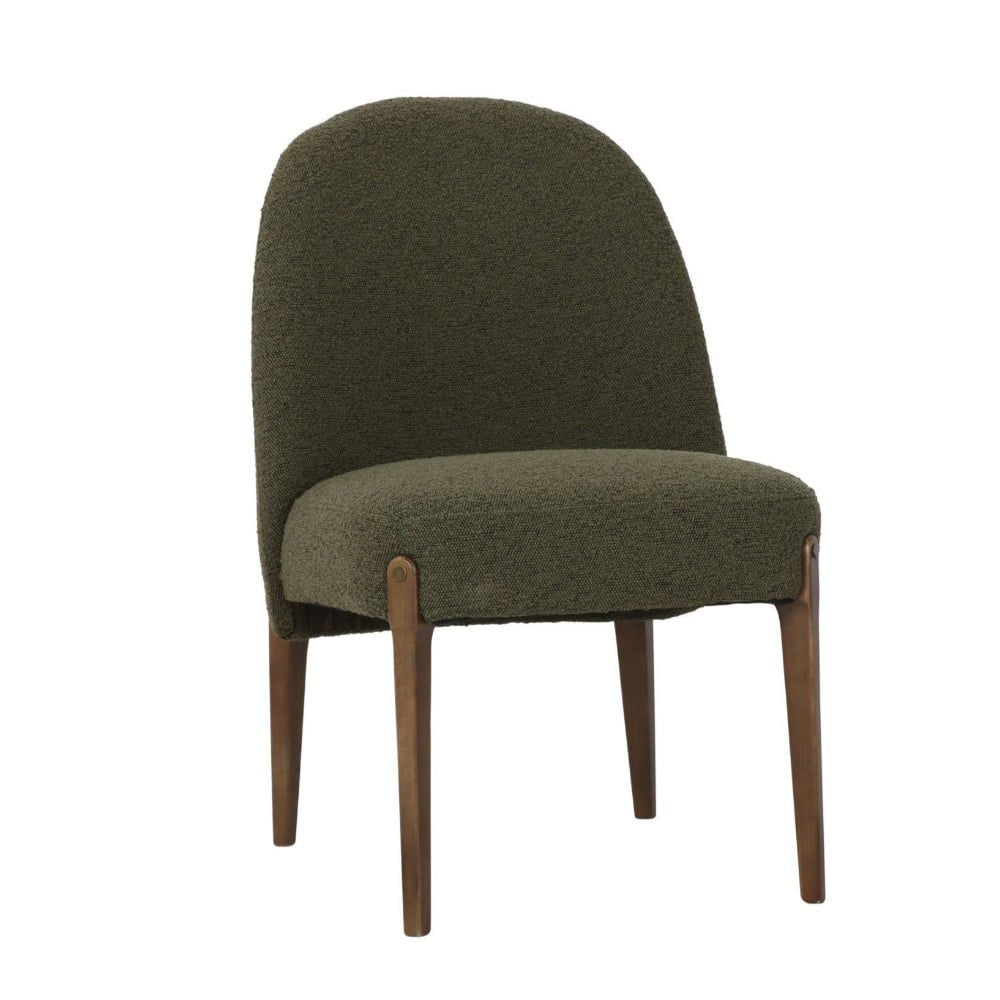 Hamberg Boucle Dining Chair - Olive at online8 furniture store Auckland