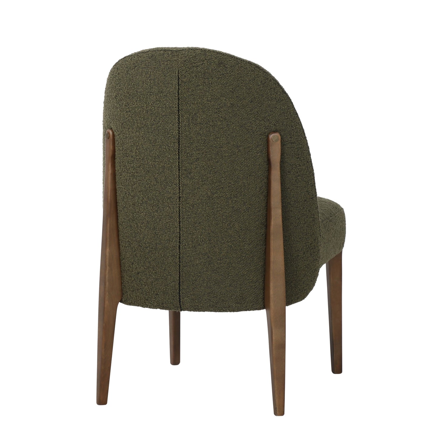 Hamberg Boucle Dining Chair - Olive at online8 furniture store Auckland
