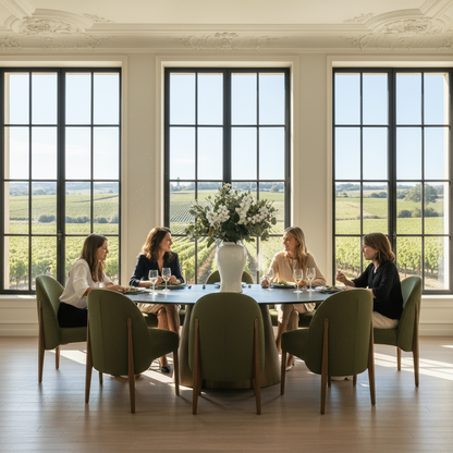 Hamberg Boucle Dining Chair - Olive at online8 furniture store Auckland