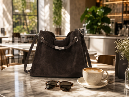 Suede Style Leather Bucket Bag Shoulder Handbag Crossbody Bag