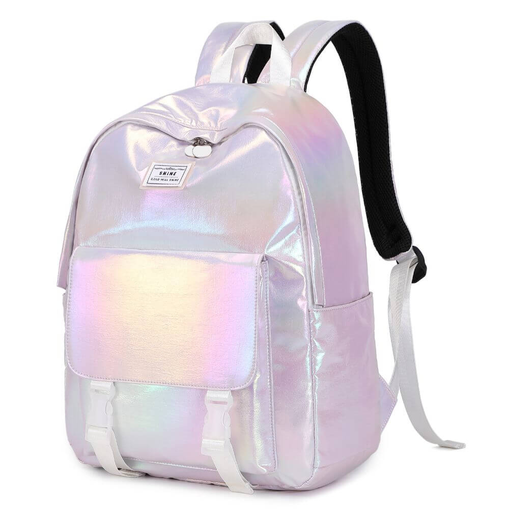Pink & Blue Girls School Bags & Backpacks - Holographic