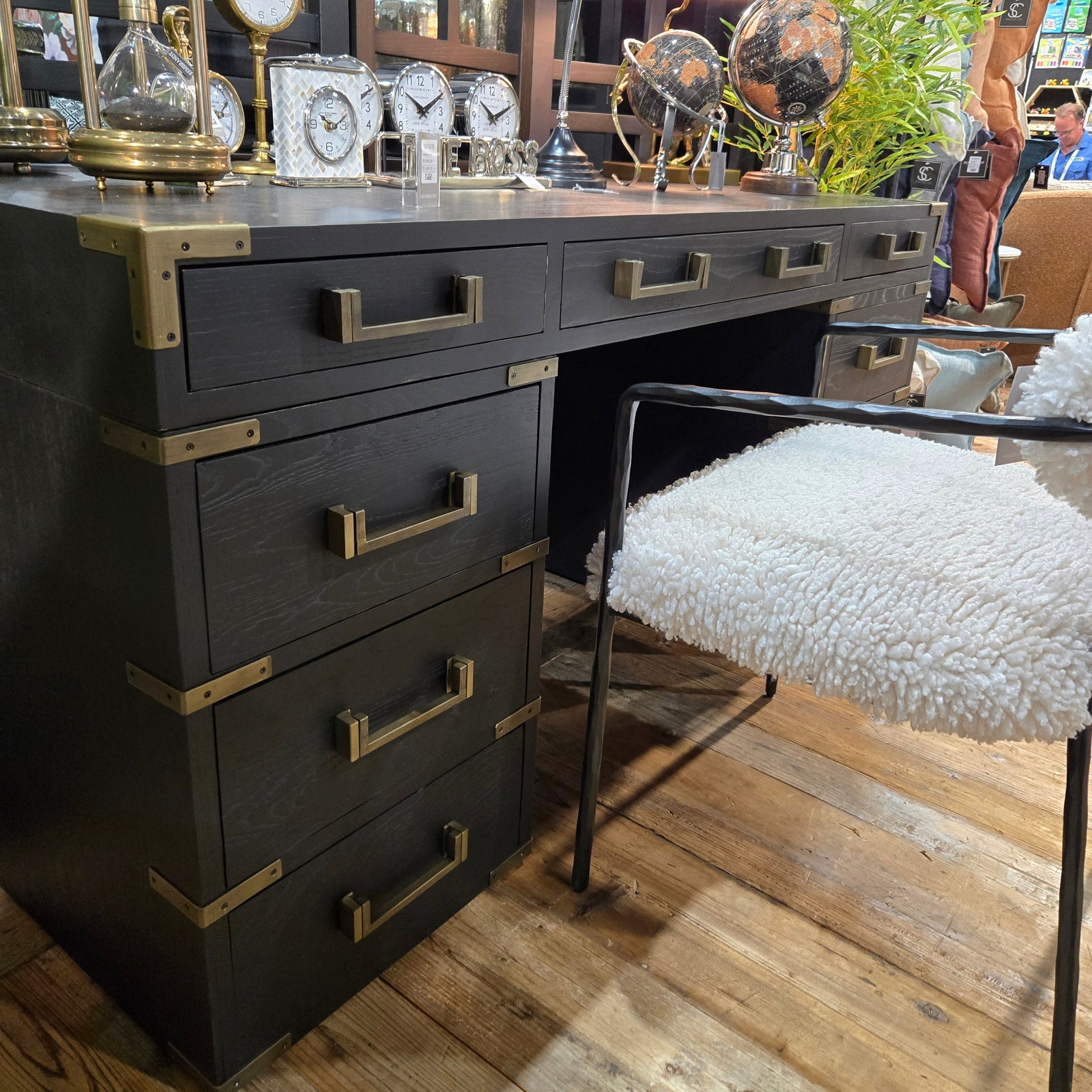 Harlequin Desk - Old Pine at online8 furniture store Auckland