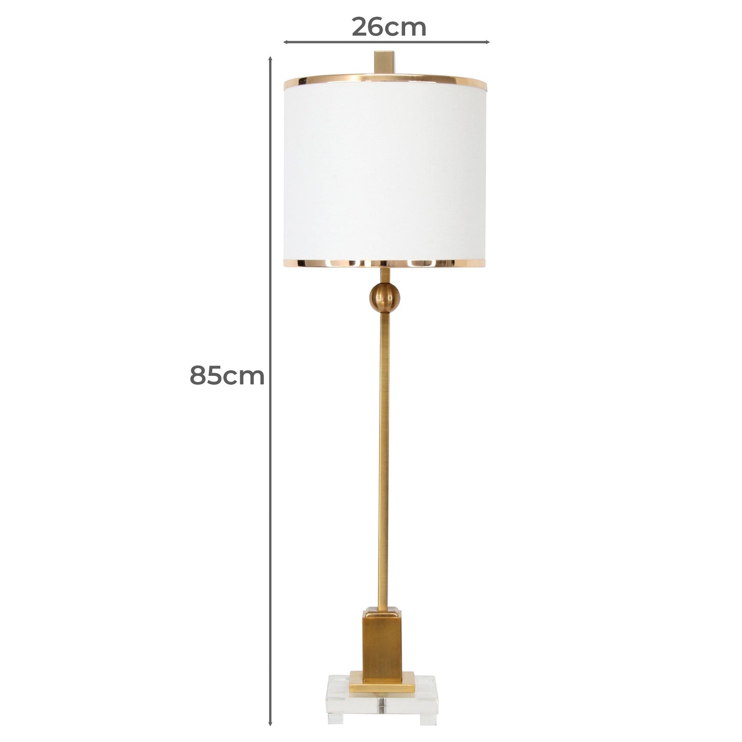 Harriet Table Lamp - 85cm at online8 furniture store Auckland