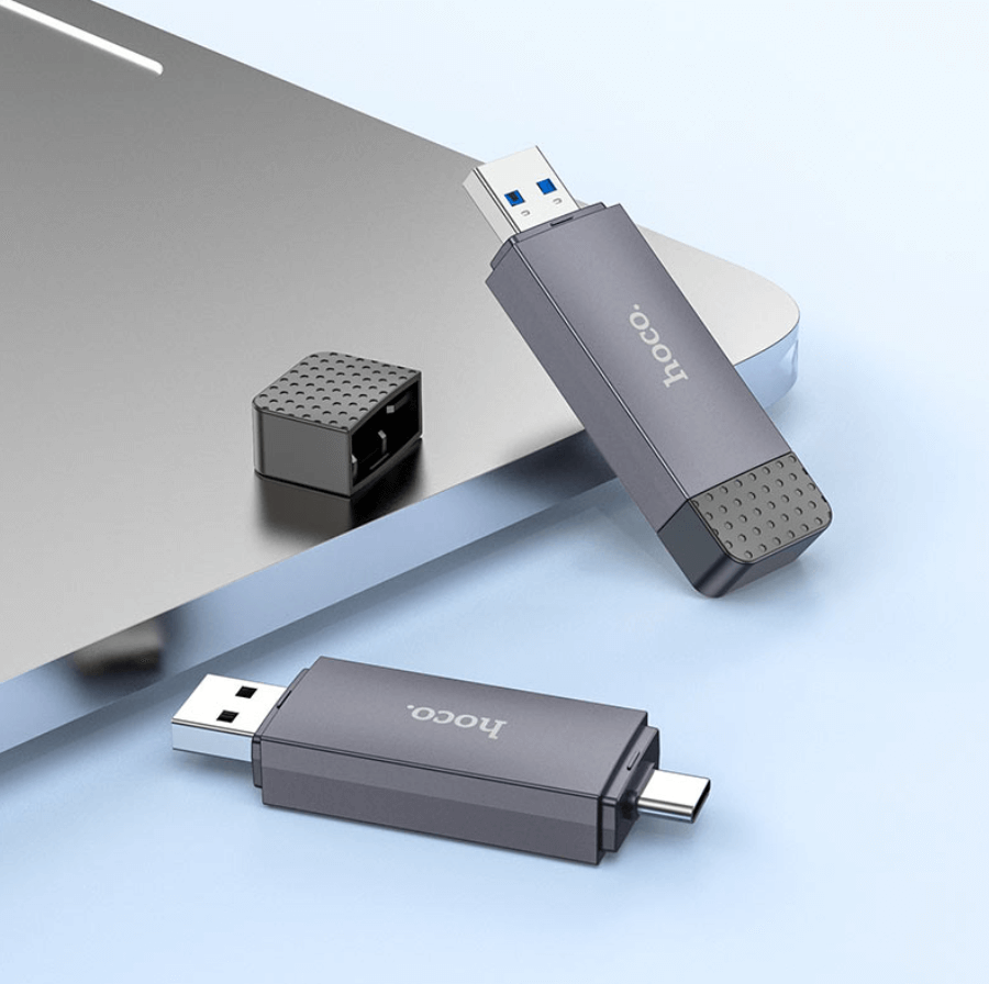 HB45 2-in-1 USB 3.0 Card Reader NZ – Dual USB-A & Type-C
