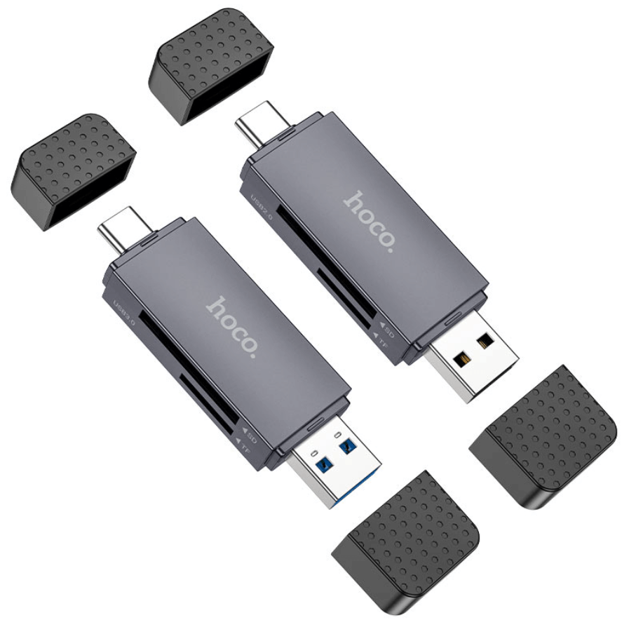 HB45 2-in-1 USB 3.0 Card Reader NZ – Dual USB-A & Type-C