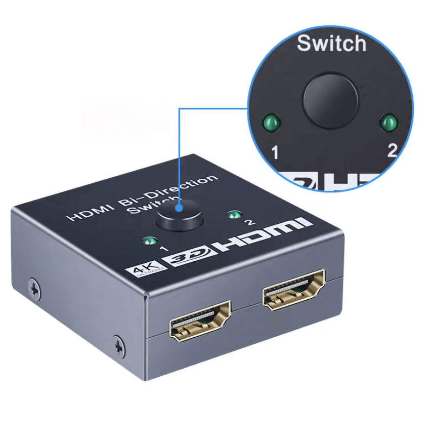 HDMI Bi-Directional Switcher 4K 2 into 1 switch or 1 into 2 splitter