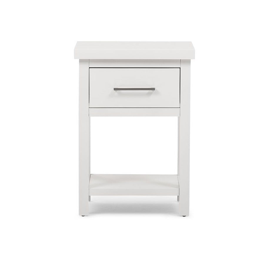Helen Bedside Table White at online8 furniture store Auckland