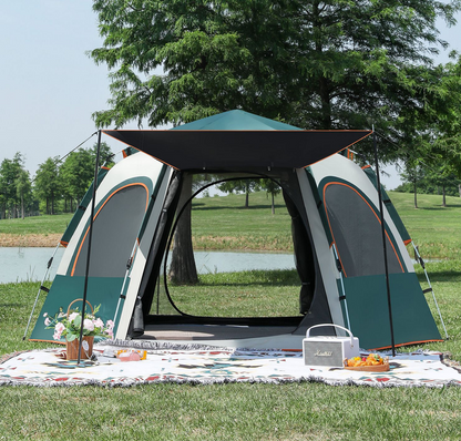 Hexagonal Camping Tent - Durable, Quick Setup JLP5467