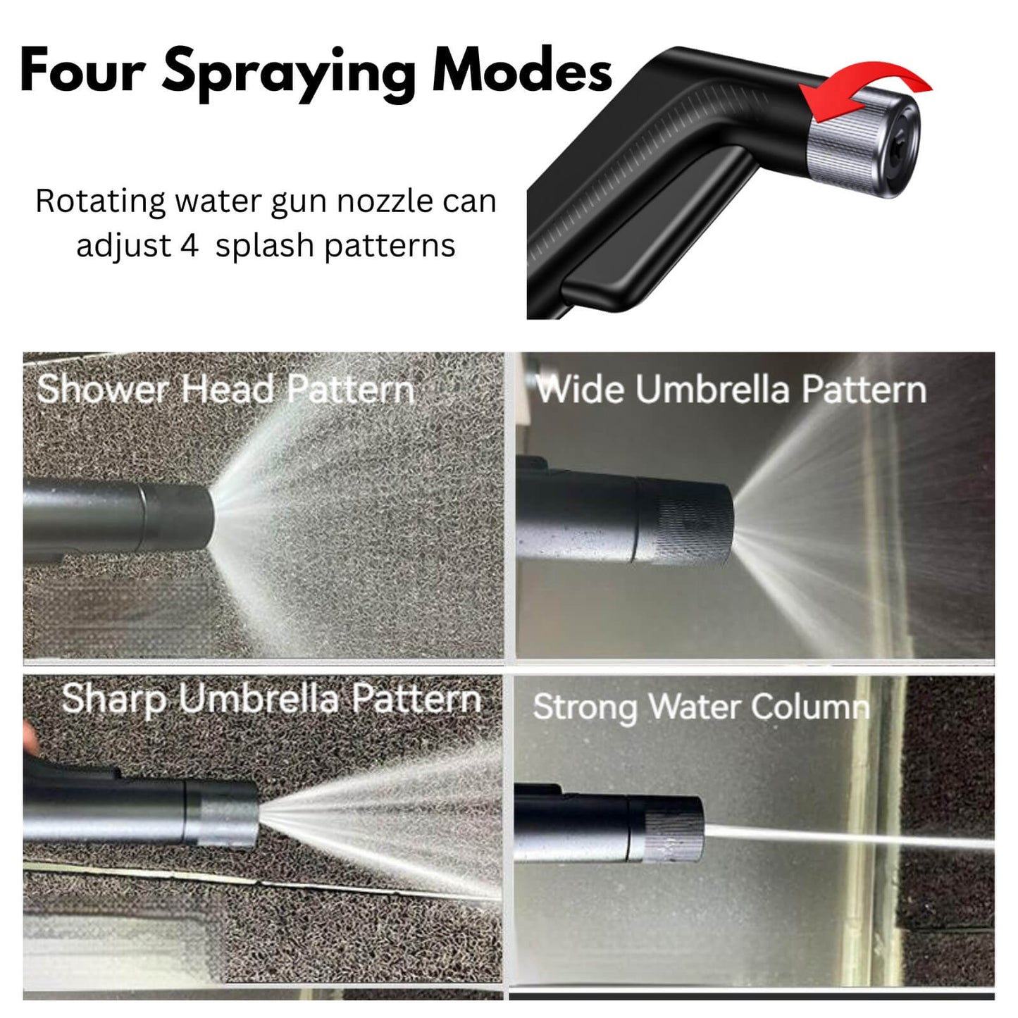 High Pressure Water Blaster Up To 30m Pipes: 4 Spay Modes