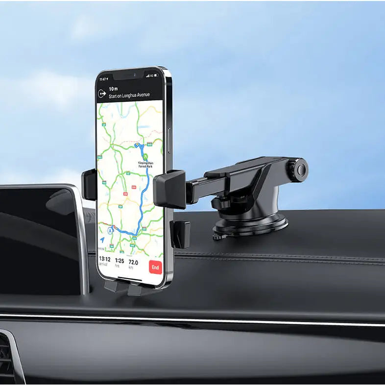 Hoco CA83 Car Phone Holder 4.5–7 Inch | Strong Clamp Dashboard & Windshield Mount