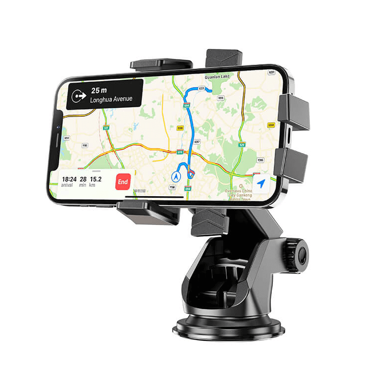 Hoco CA83 Car Phone Holder 4.5–7 Inch | Strong Clamp Dashboard & Windshield Mount