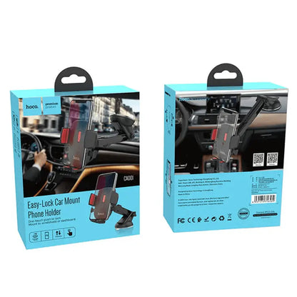 Hoco CAD01 Car Phone Holder – Easy-Lock Dashboard & Windshield Mount