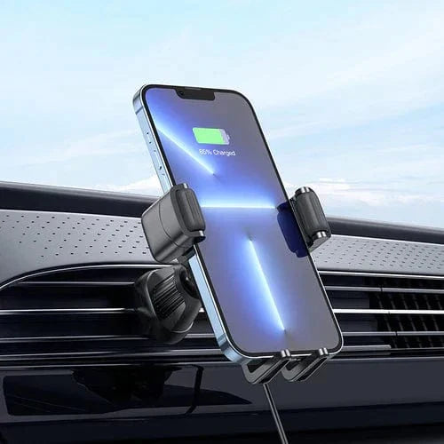 Hoco Car Phone Holder 15W Air Vent Wireless Charging Phone Holder w/ Hook Looking