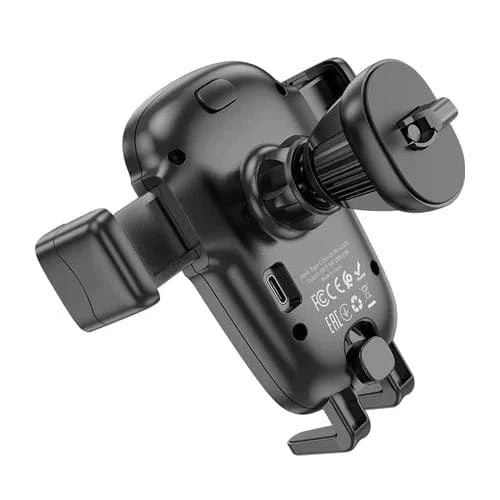 Hoco Car Phone Holder 15W Air Vent Wireless Charging Phone Holder w/ Hook Looking