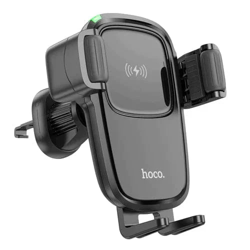 Hoco Car Phone Holder 15W Air Vent Wireless Charging Phone Holder w/ Hook Looking