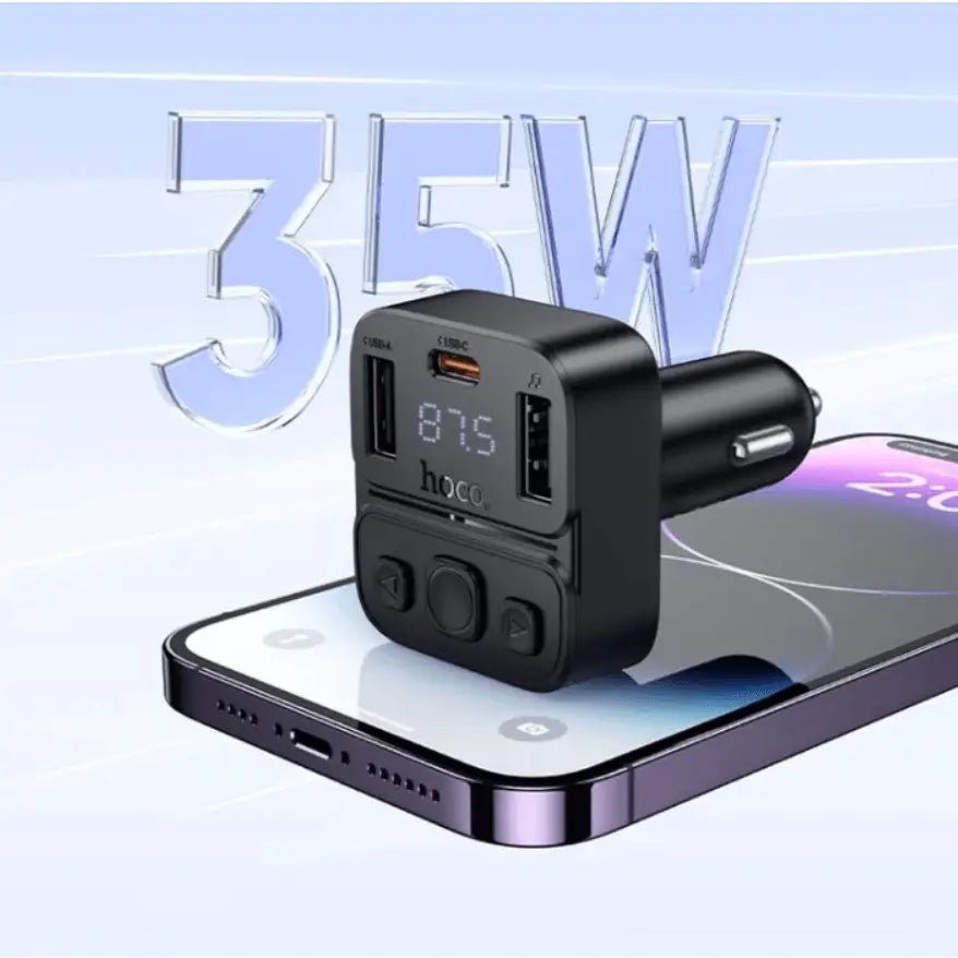Hoco E87 Dual Port 35W Car Bluetooth FM Transmitter