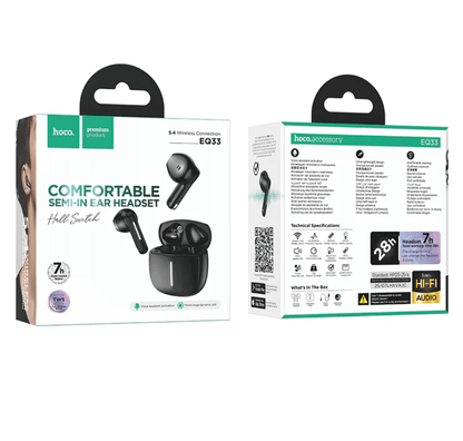 Hoco EQ33 Semi-In-Ear TWS Earbuds – 7H Playtime