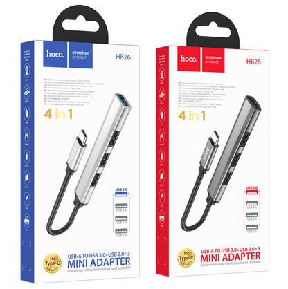 Hoco HB26 4 in 1 Type C to USB Hub NZ