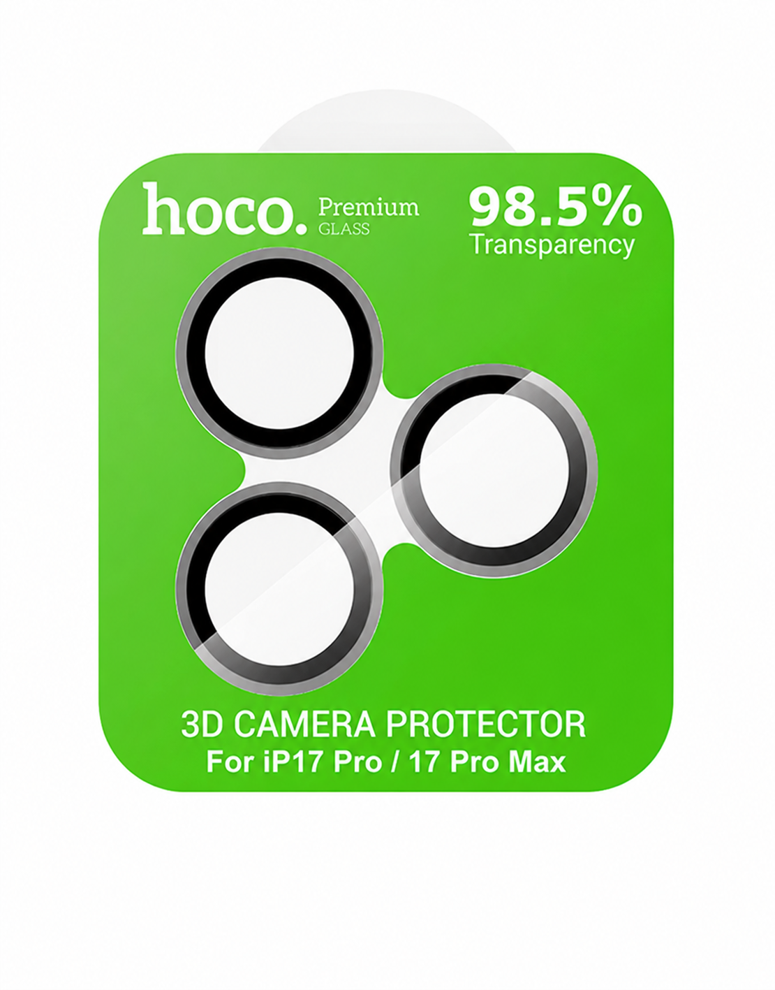 Hoco iPhone 17 Pro Max Ultra HD Camera CSG Anti Glare Lens Protector with Metallic Ring (V14)