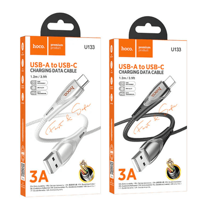 HOCO U133 USB-C Fast Charging Cable 3A 1.2m Braided NZ