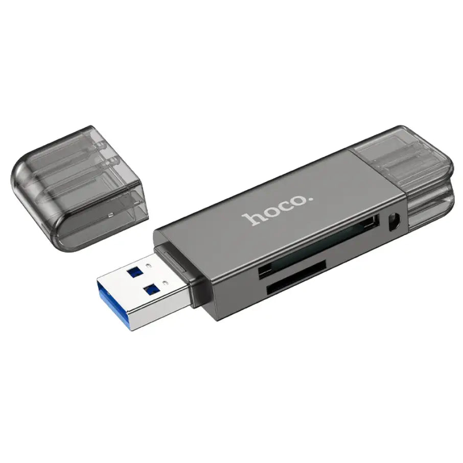 Hoco USB 3.0 Memory Card Reader USB-A USB-C Dual Plug (HB39)