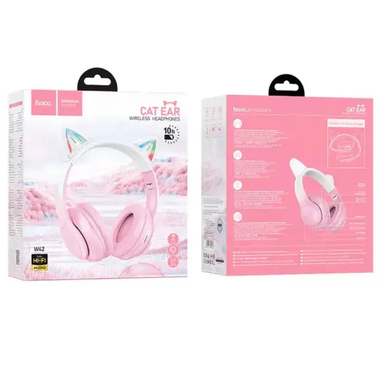 Hoco W42 Pink LED Wireless Bluetooth Headphone NZ
