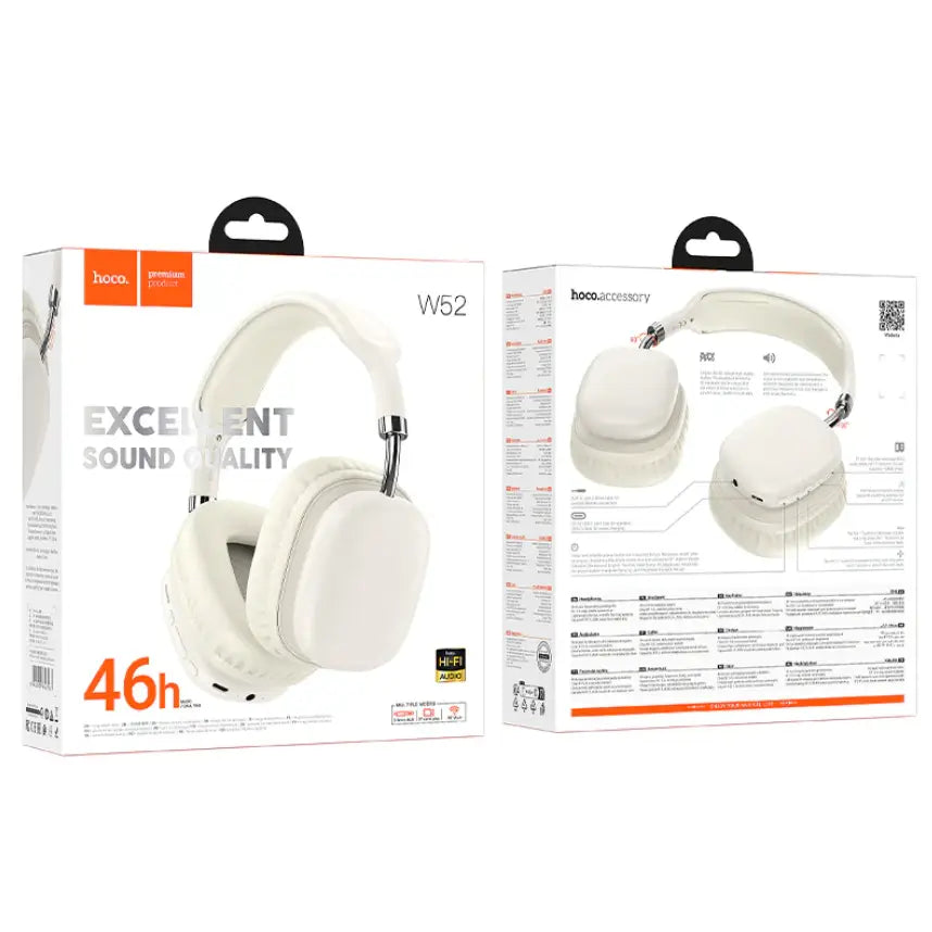 Hoco  W52 Wireless Stereo Headphone – Bluetooth Headset