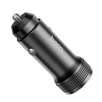 Hoco Z49B Dual-Port Car Charger 38W | USB-C PD & USB-A QC Fast Charging