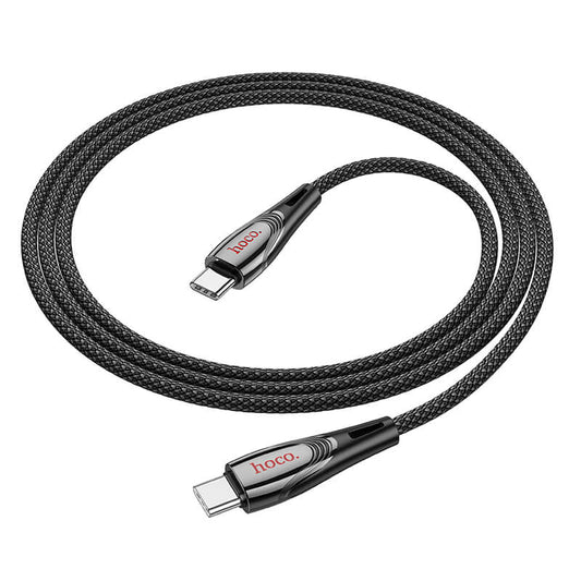 Hoco Nylon Braided Type-C to Type-C 60W Fast Charging Data Cable 1.2m U133