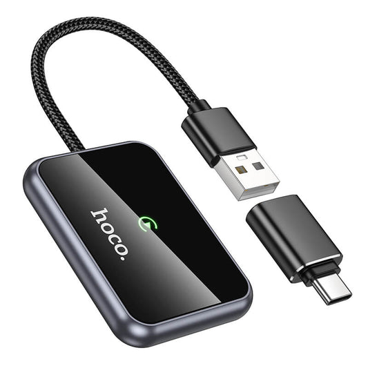 Hoco Wireless CarPlay Adapter with USB-A Plug and USB-C Adapter HU1