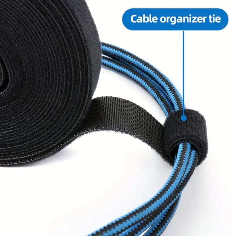 Hook & Loop Cable Tape - Black (5m)