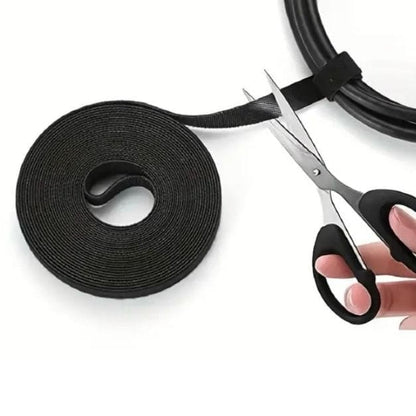 Hook & Loop Cable Tape - Black (5m)