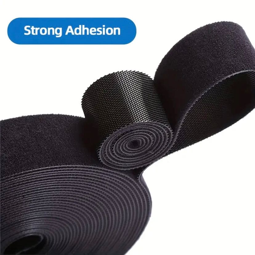 Hook & Loop Cable Tape - Black (5m)