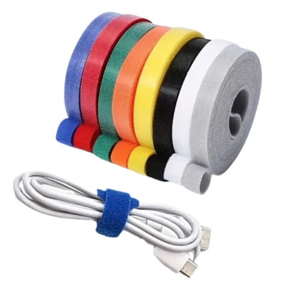 Hook & Loop Cable Tape - (Pack of 6 / 1m each)