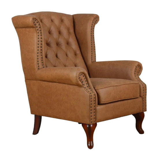 Huskins Chesterfield Large Wingback Armchair at online8 furniture store Auckland