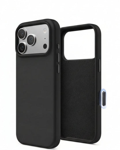 iPhone 17 Pro Max Black Silicone Case – Soft Protective Cover