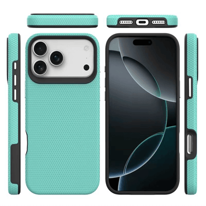 Compatible with iPhone 17 Pro Max Military Shockproof TPU PC Dual Layer Triangle Magsafe Case