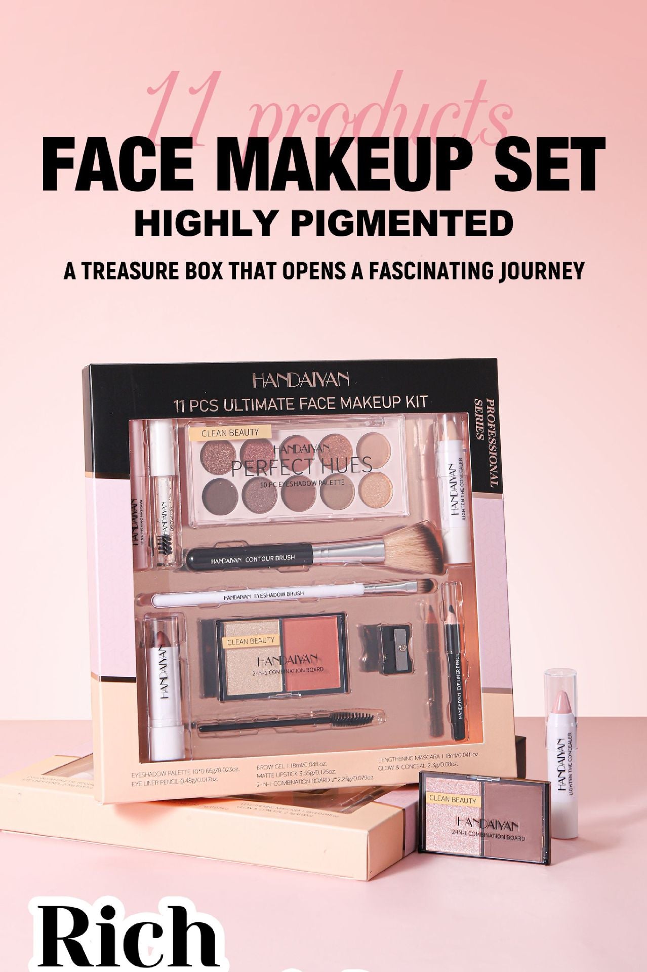 Face Makeup Beauty Set A - 11 Items