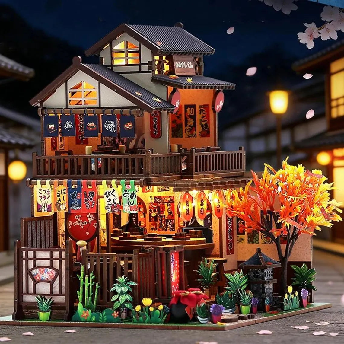 DIY Japanese Sushi House Miniature Dollhouse Kit