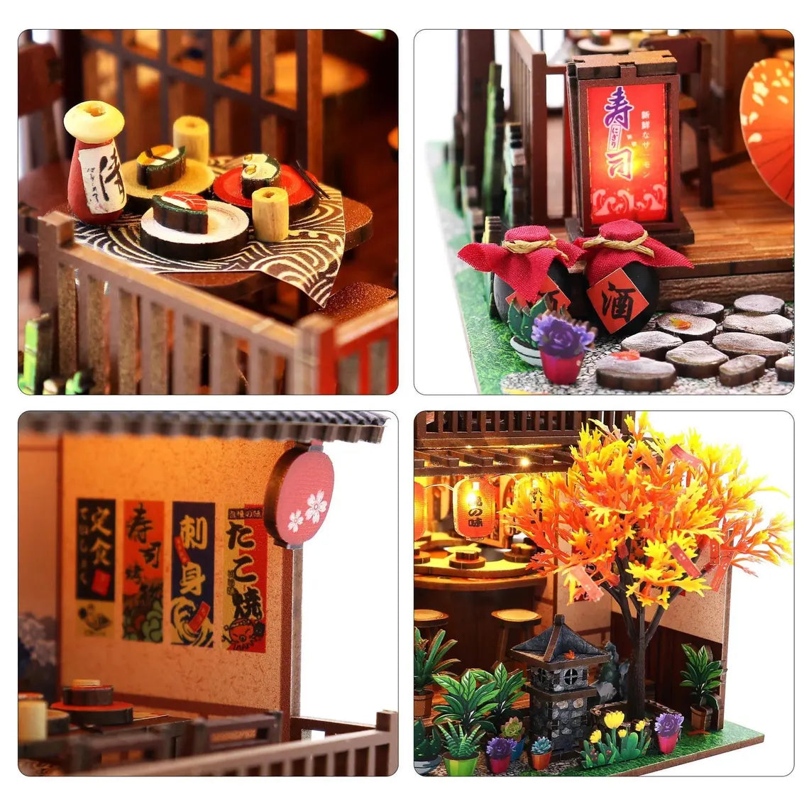 DIY Japanese Sushi House Miniature Dollhouse Kit