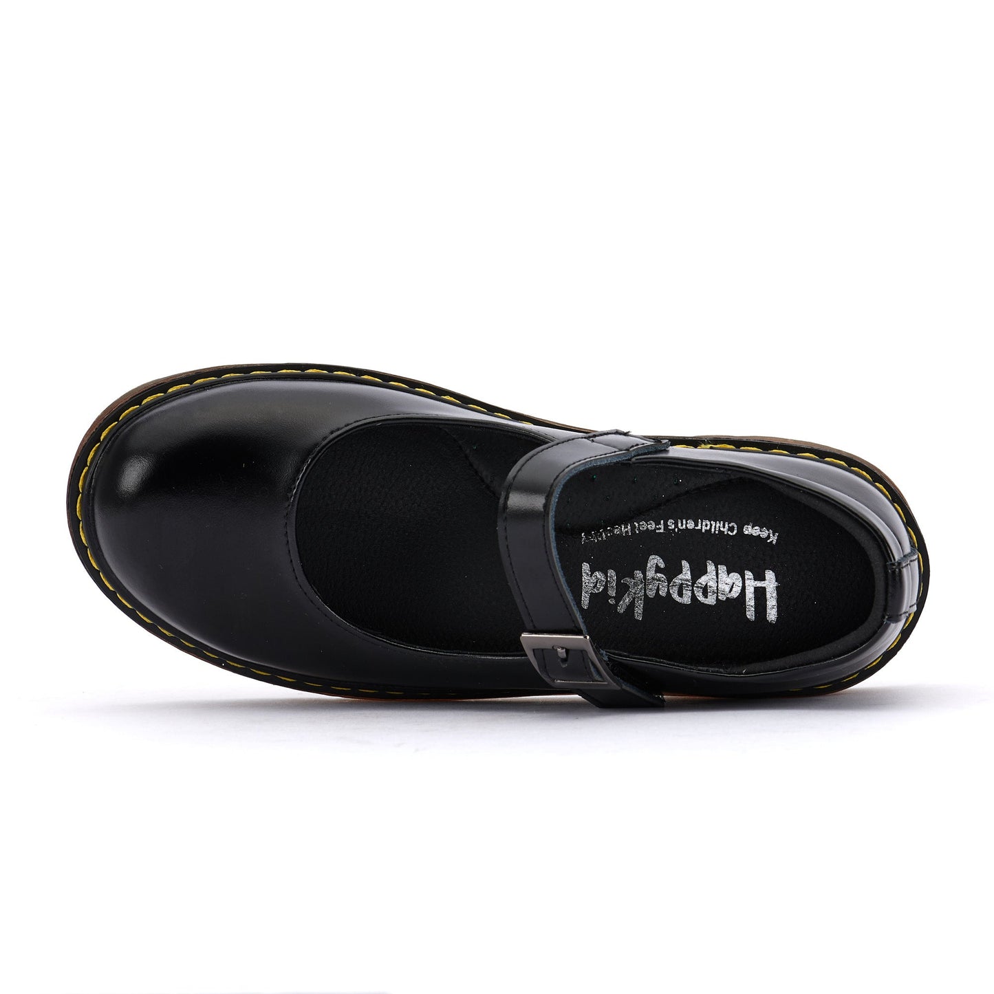 Stylish Black Leather Mary Jane School Shoes-Pretty Princess